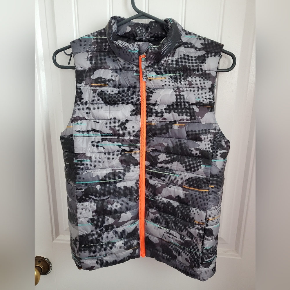 Lands End Boys Navy Outdoor Vest Size L 10-12